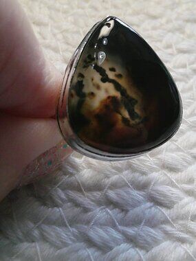 Gorgeous MONTANA AGATE Handmade Sterling 925 Ring Size 6 #586E